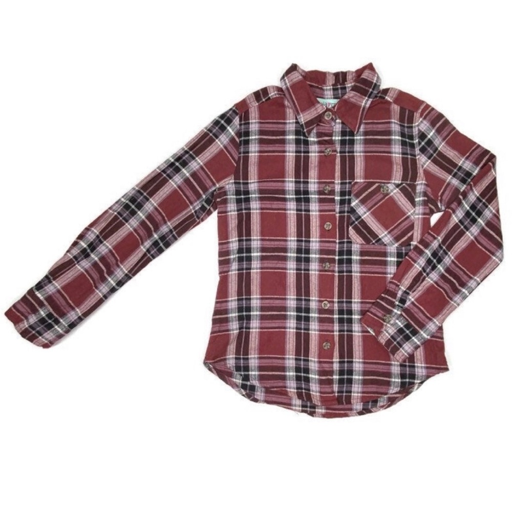 Mia Chica Plaid‎ Flannel Shirt